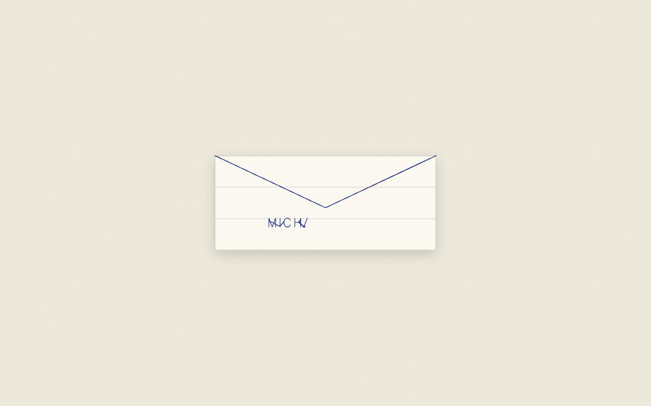 The page folds into a letter addressed to MICHAEL MOORE.
