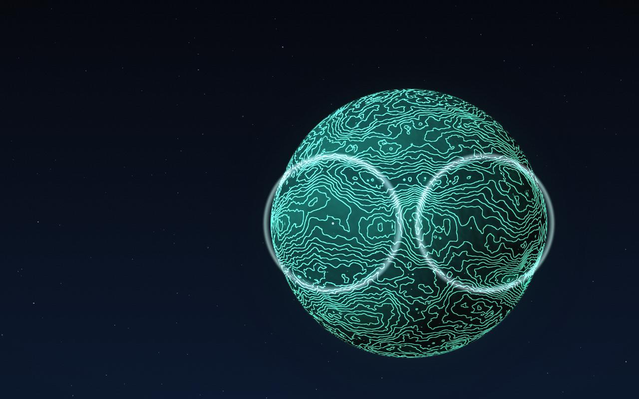 A pair of glasses passes in front of the moon, refracting it.